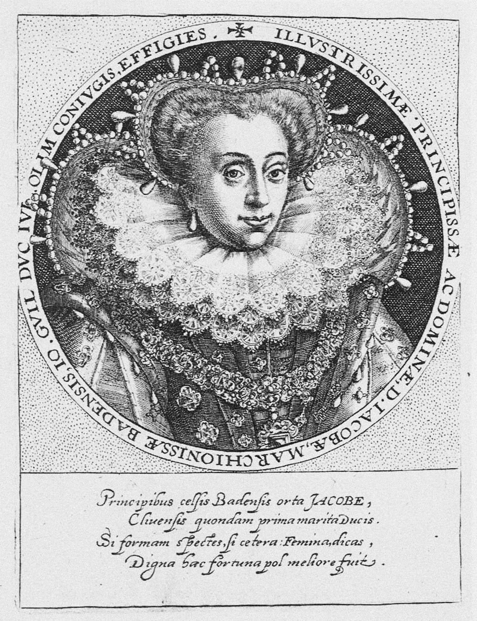 巴登的雅各布公主（1558-1597），约1600年 作者 Crispijn van de Passe the Elder