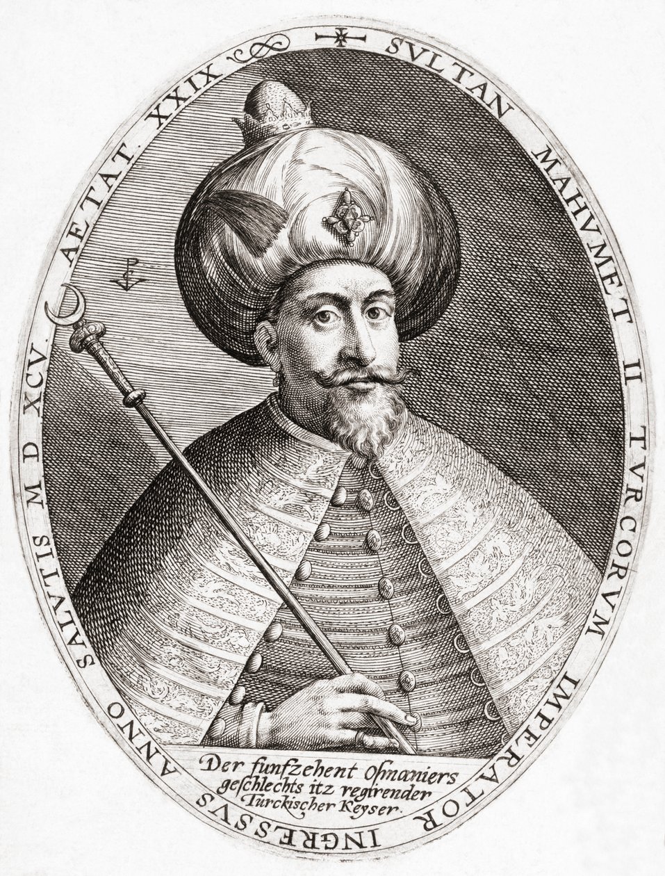 Muhammad III. Sultan, Kesultanan Utsmaniyah. Potret. 作者 克里斯平·德·德（过后）