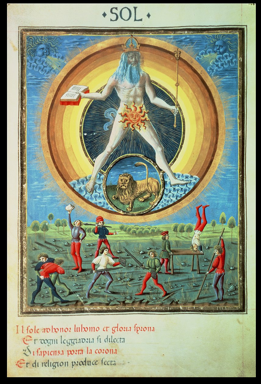 太阳神，来自&39;De Sphaera&39;，c.1470 作者 克里斯托福罗·德·普雷迪斯
