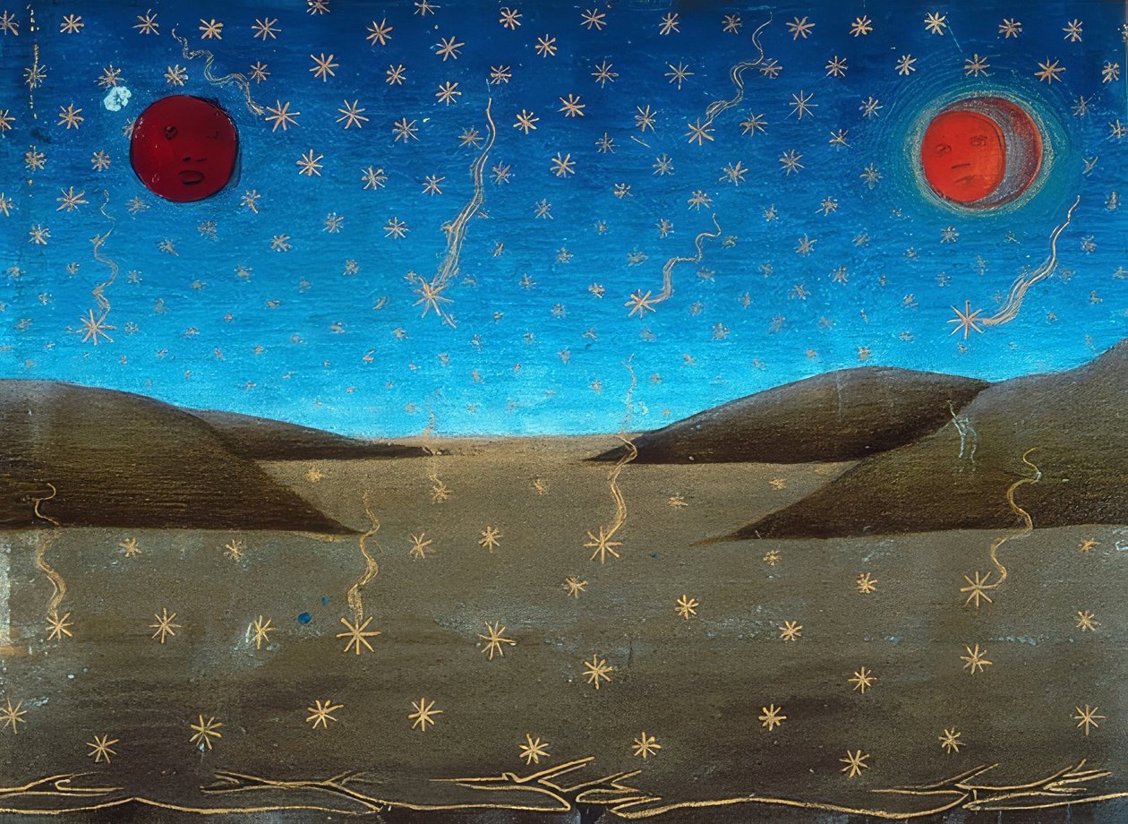 世界末日：月亮和太阳将变黑，星星将掉落，一切都将与过去相反（c。149v）。 1476 作者 克里斯托福罗·德·普雷迪斯