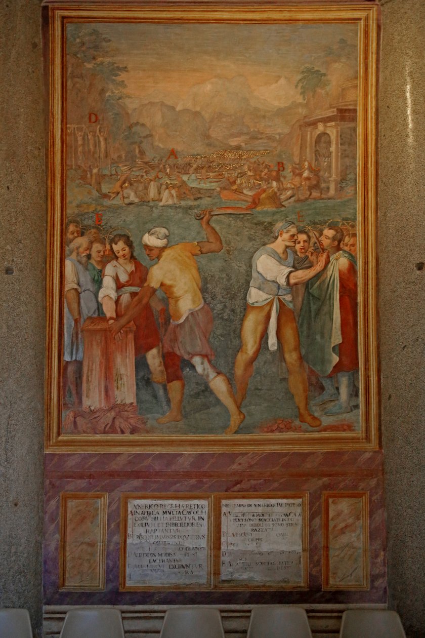 Martyrdom and mutilation of various saints (fresco) 作者 Cristoforo & Tempesta Antonio (1555 1630) 龙卡利