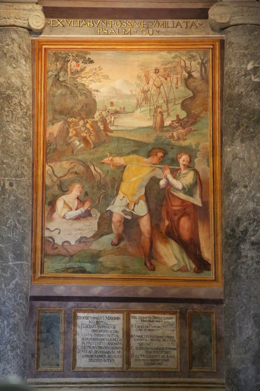 圣露西的殉难和其他圣徒的圣尤菲米娅 作者 Cristoforo和Tempesta，Antonio Roncalli