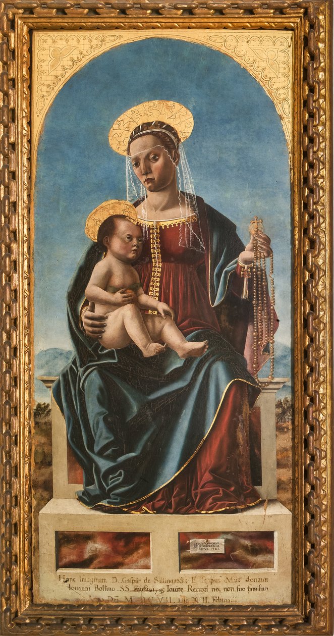 圣母与圣婴（油画） 作者 Cristoforo da Lendinara Canozzi 或 Canozi