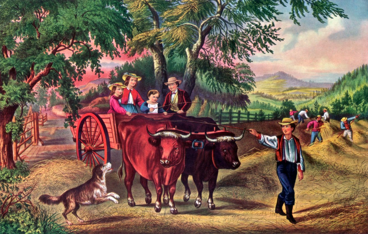 《海因时间》（Haying Time），《第一次装载》，1868年。 作者 库里尔和艾夫斯