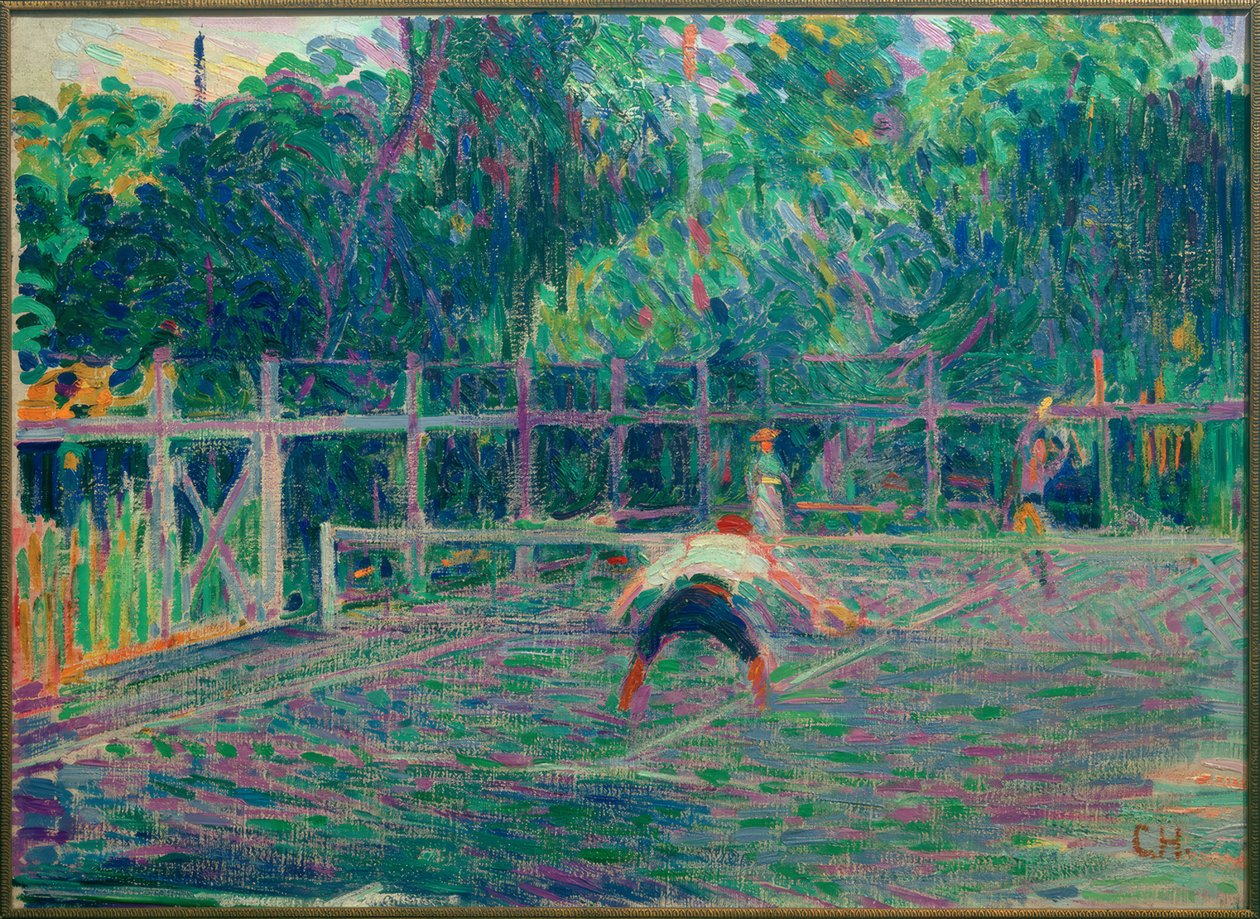 在泰晤士河畔瑟比顿打网球 作者 库特·赫尔曼