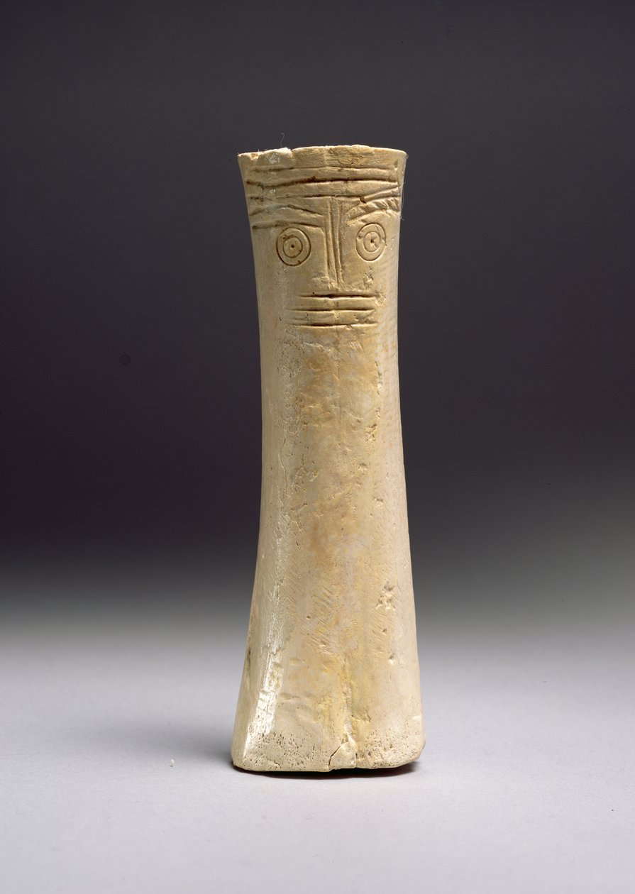 雕刻的人物，青铜时代早期，公元前2700-1900（骨） 作者 塞族人