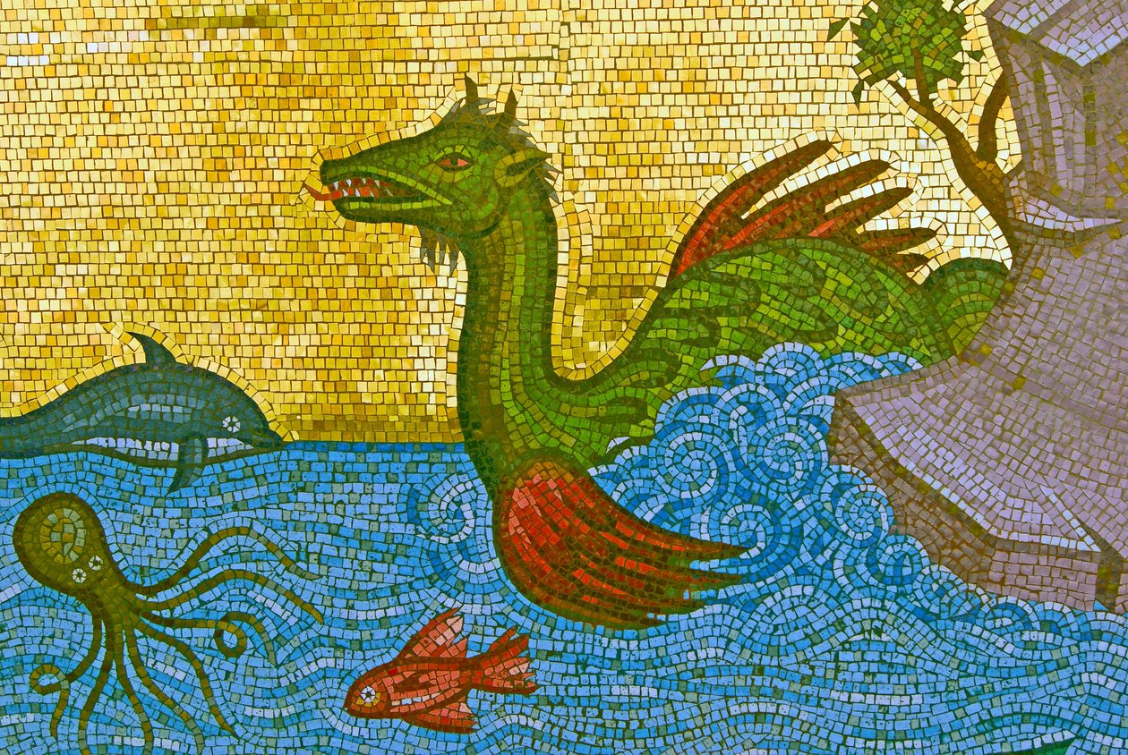 Sea Serpent，Kykkos修道院，特罗多斯山脉，塞浦路斯（马赛克） 作者 塞族人