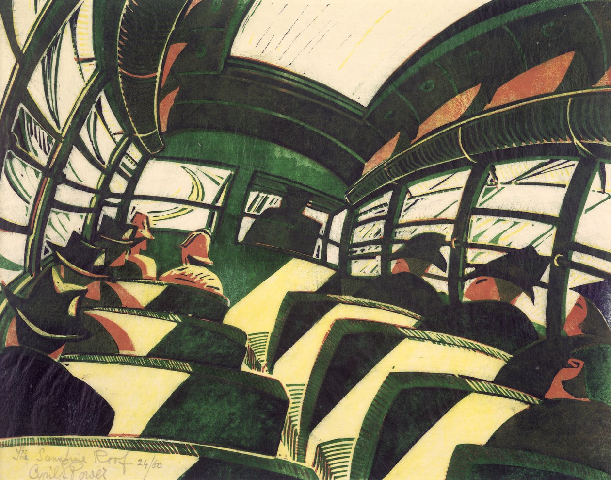 阳光屋顶》，约 1934 年（石版画） 作者 西里尔·爱德华·鲍尔