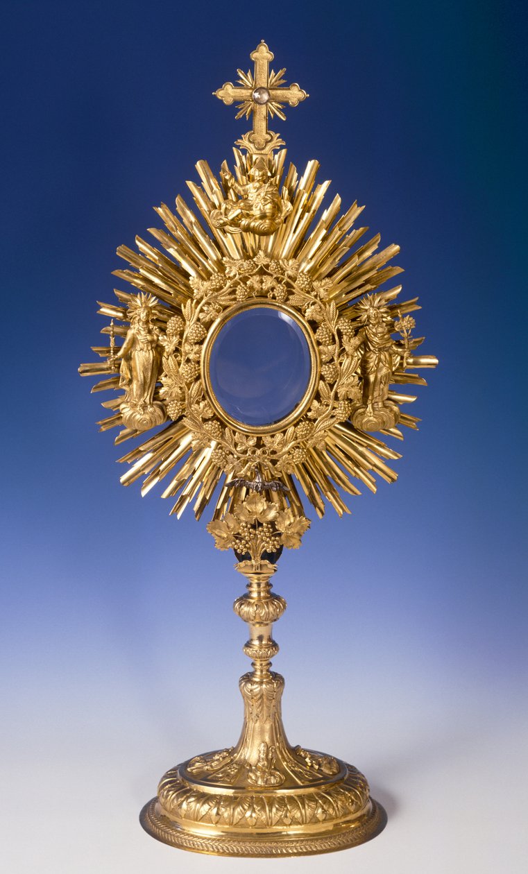 巴洛克式Monstrance（镀金金属） 作者 捷克学派