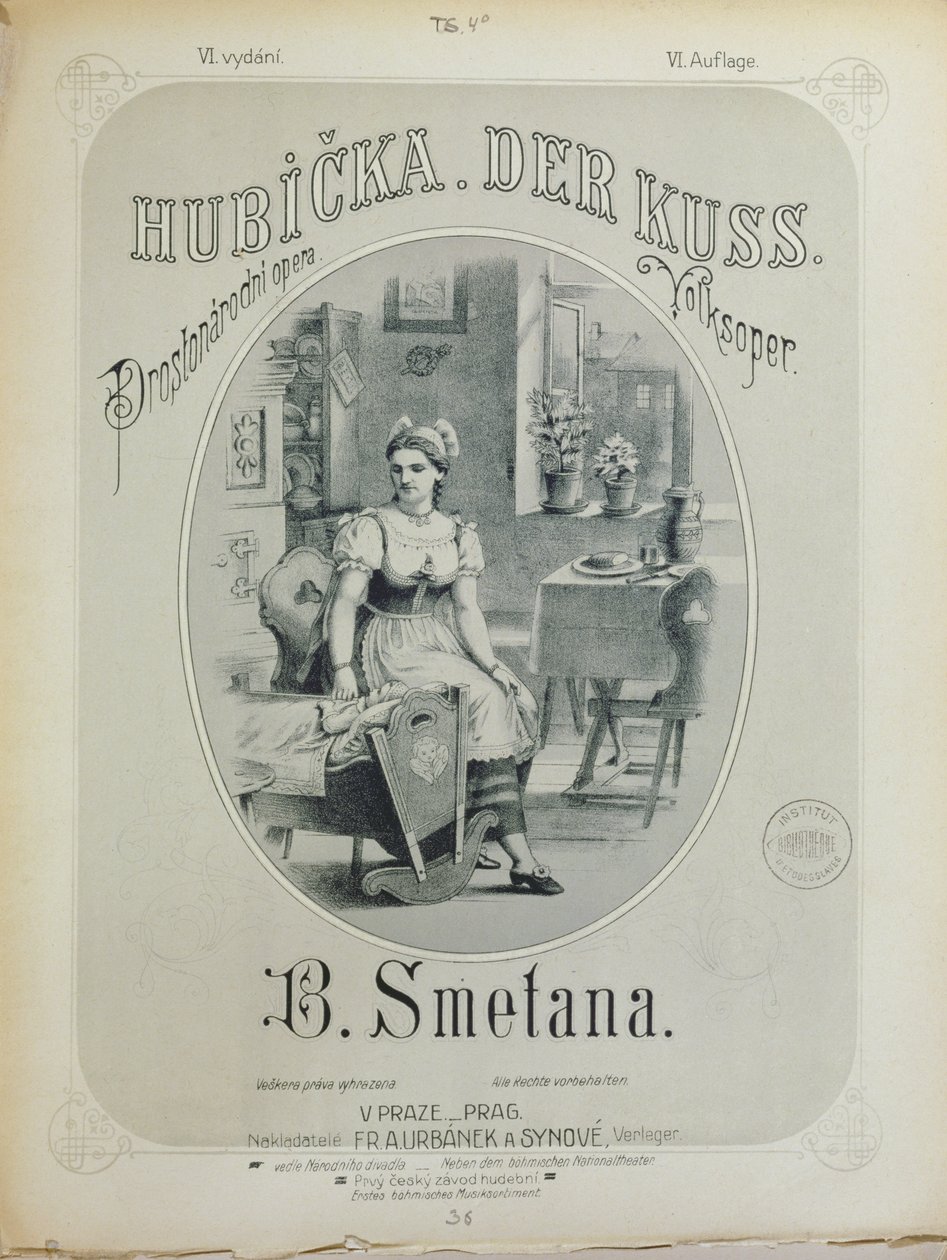 Bedrich Smetana的吻之封面（1824-84） 作者 捷克学派