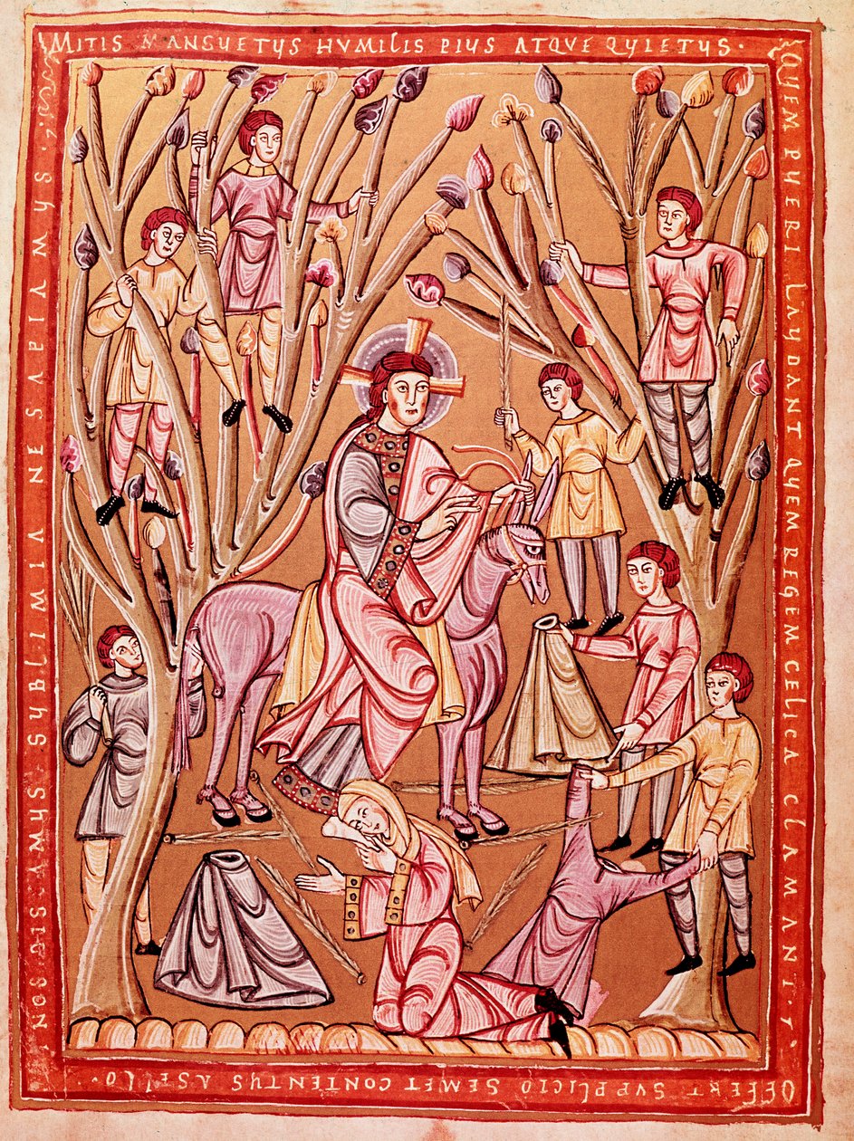 耶稣凯旋进入耶路撒冷（微型画，约 1085 年） 作者 捷克学派