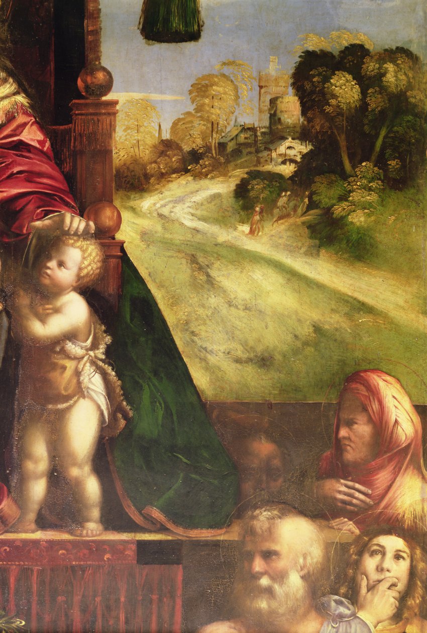 polyptychon细节，显示正确的背景 作者 D.和Garofalo Dossi