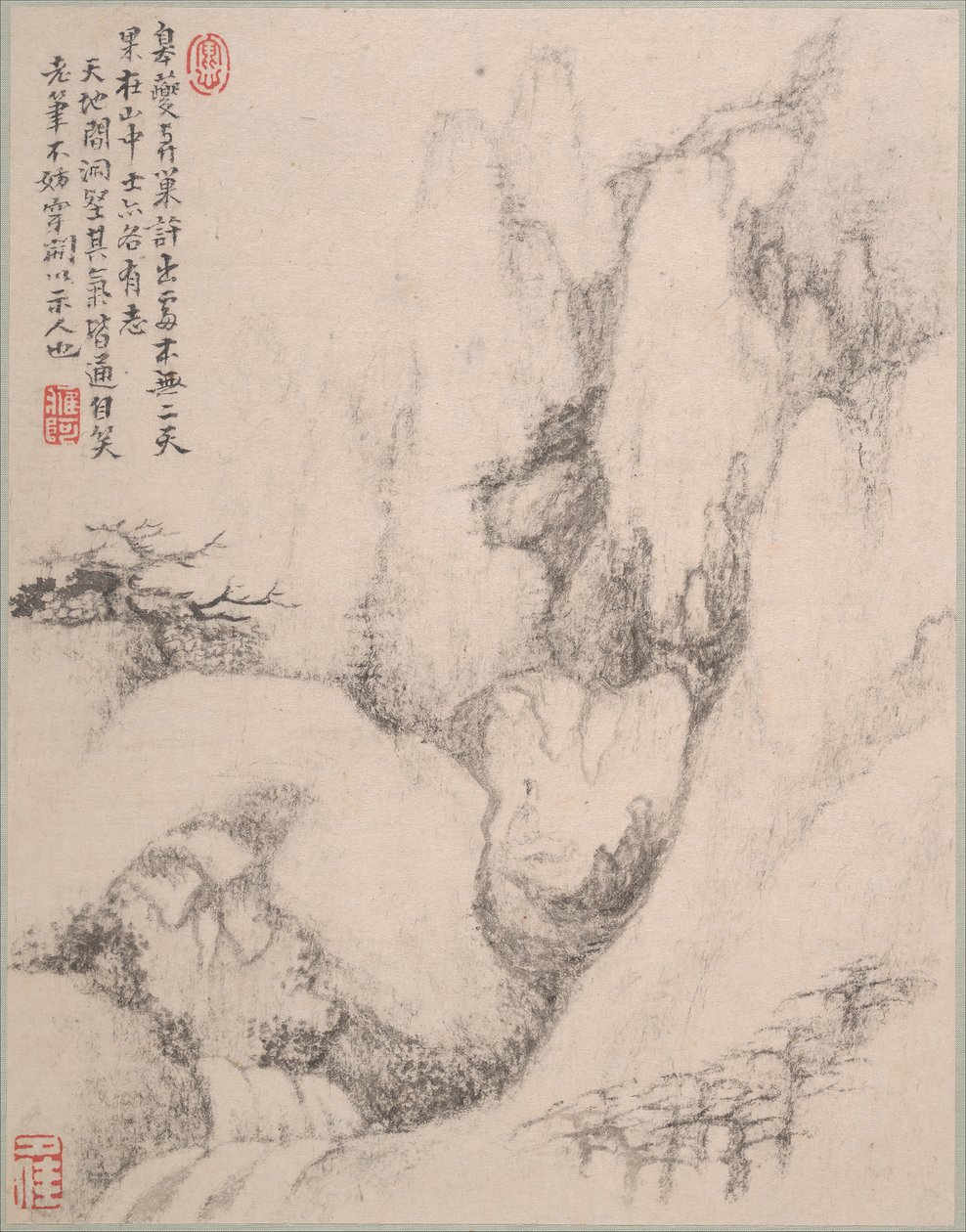 风景画，17世纪末。 作者 戴本晓