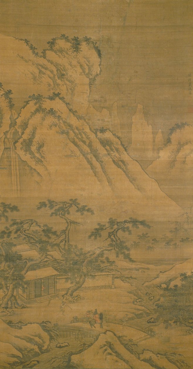 远安雪中眠（水墨淡彩绢本） 作者 戴进