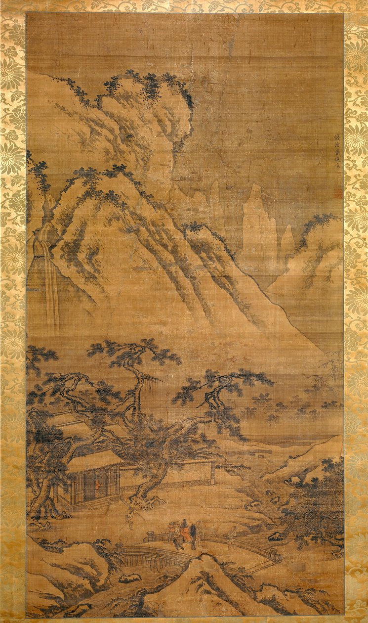 袁安卧雪（绢本水墨设色） 作者 戴进