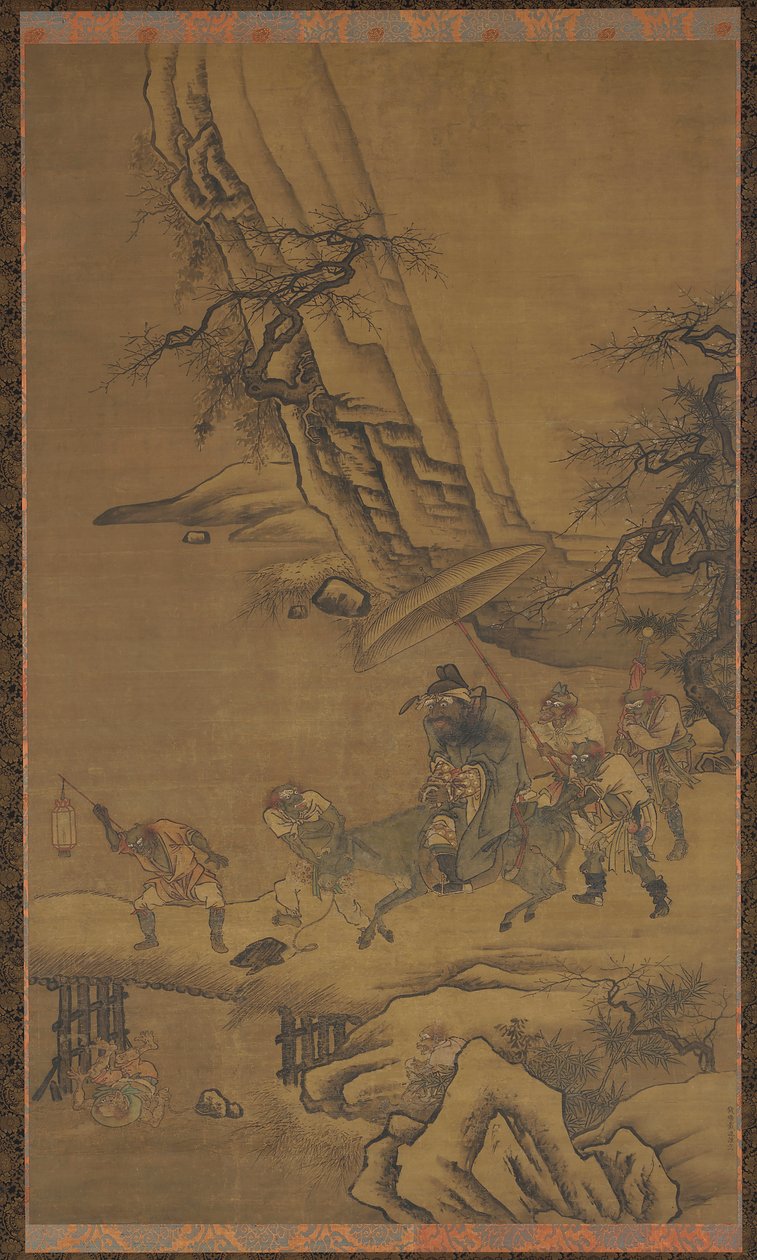 钟馗与鬼神过桥》，15世纪。 作者 戴进