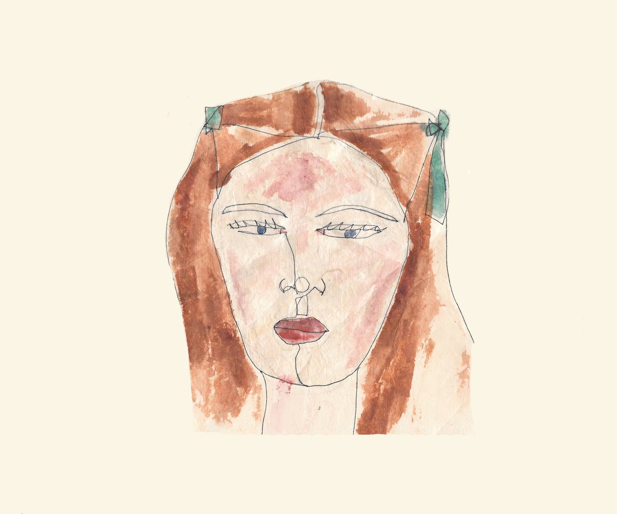 女孩（水彩画） 作者 黛西·德维伦纽夫