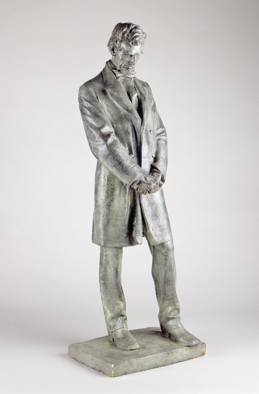 亚伯拉罕林肯（1809-65），1911年（古铜色膏药） 作者 丹尼尔·切斯特（Daniel Chester）法语