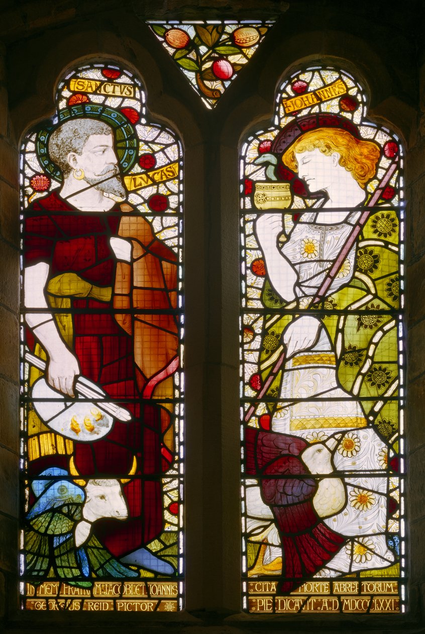 St Luke和St John，St Machars Cathedral，Aberdeen，1871 作者 丹尼尔·科蒂尔
