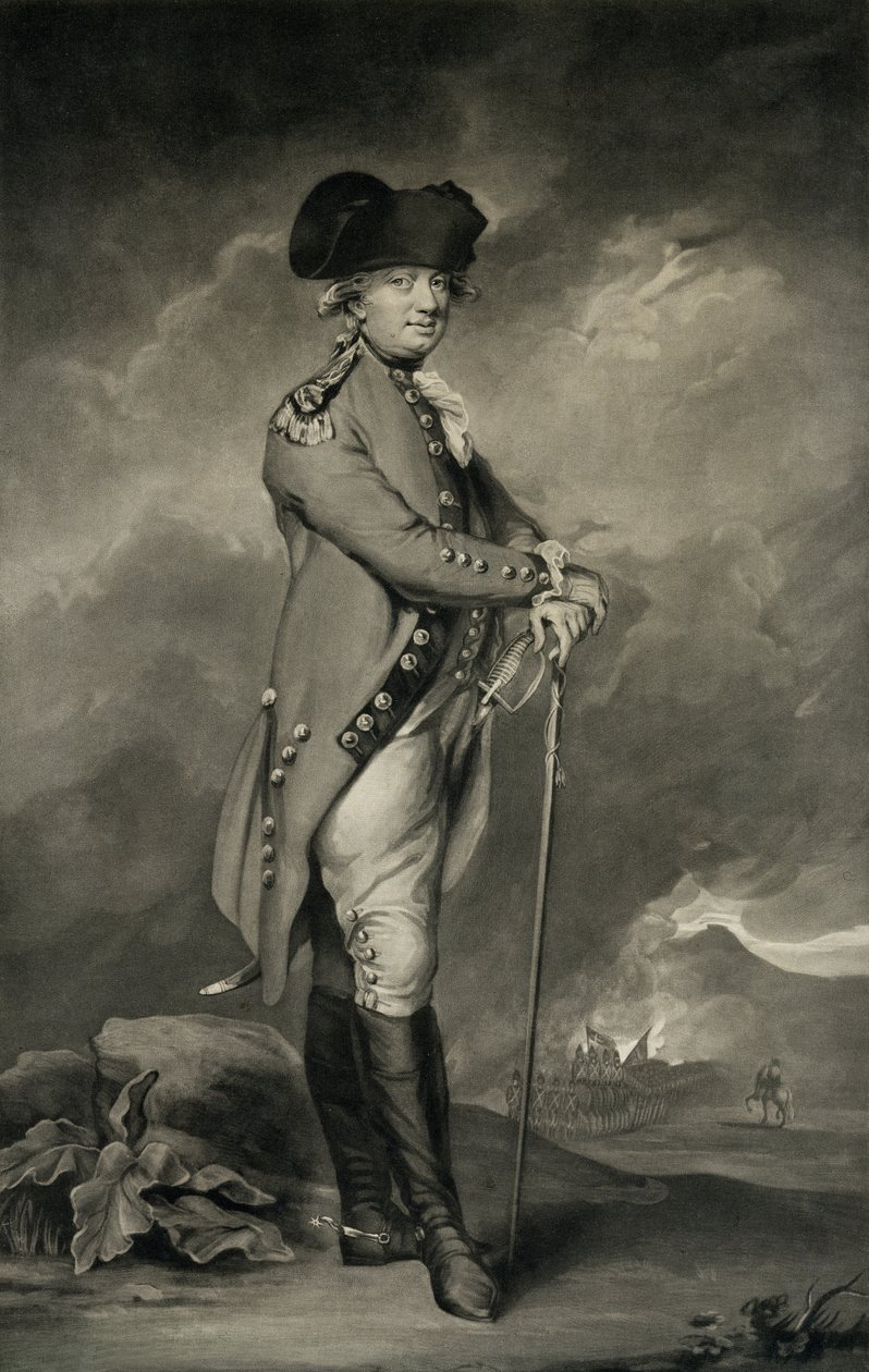 康沃利斯将军（1738-1805）由John Jones（1745  -  97年）于1793年3月6日刻（mezzotint） 作者 丹尼尔·加德纳