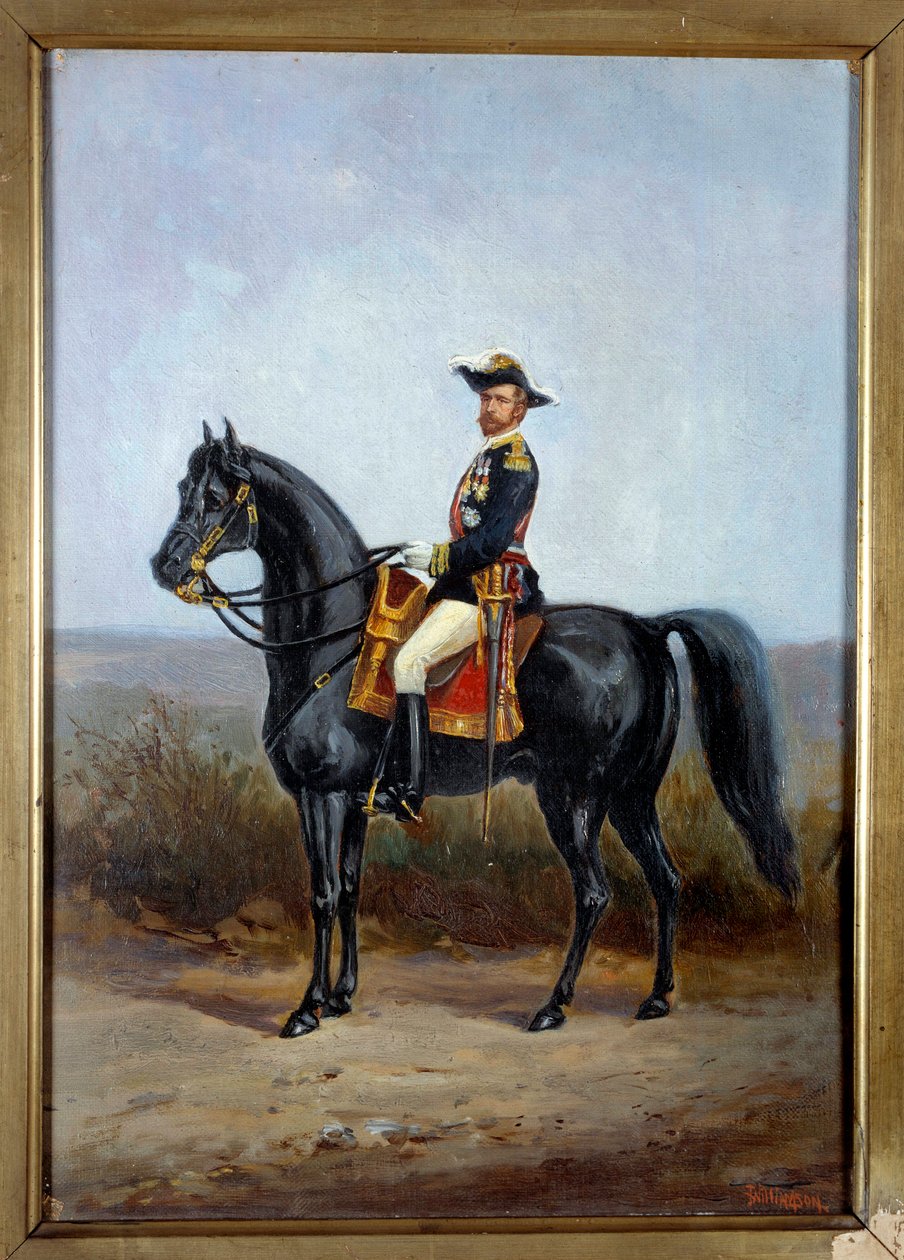 乔治-布兰格将军（1837-1891）的马术肖像，政治家 丹尼尔-亚历山大-威廉姆森（1822-1903）的画作 19世纪 太阳。0,36 x 0,25米 巴黎，卡纳瓦莱博物馆 作者 丹尼尔·亚历山大·威廉姆森