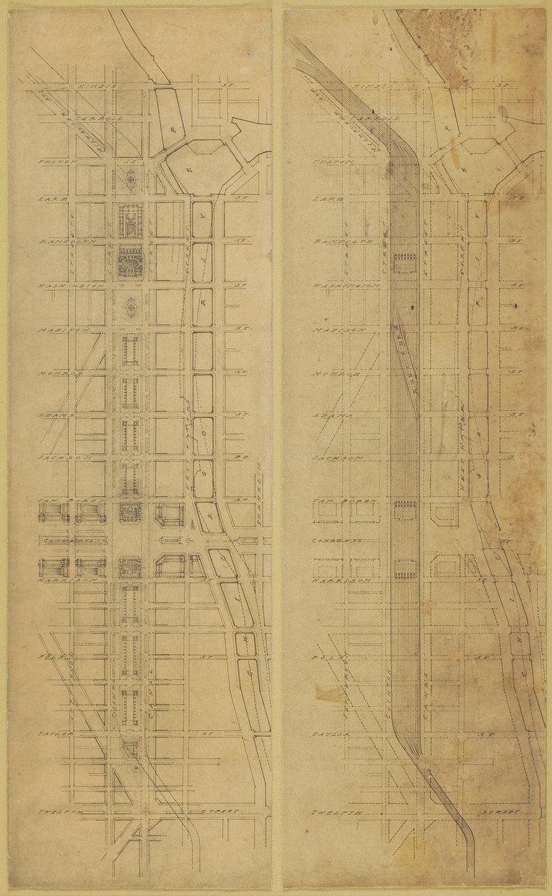 板块78 2 来自《芝加哥规划》的图纸，1909年：建议的位置和安排...... 作者 丹尼尔伯纳姆