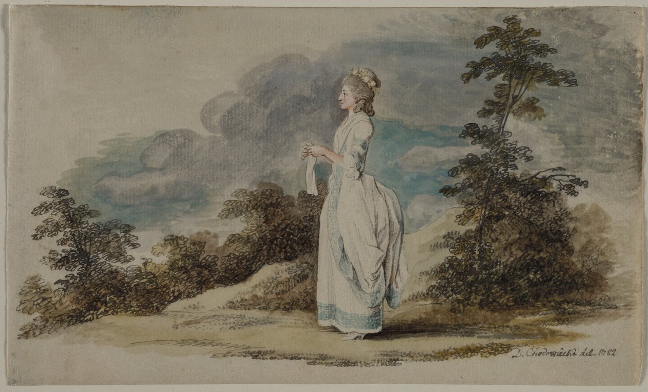 Susanne，1781年，二十一岁的艺术家女儿。 作者 丹尼尔·尼古拉斯·肖多维奇