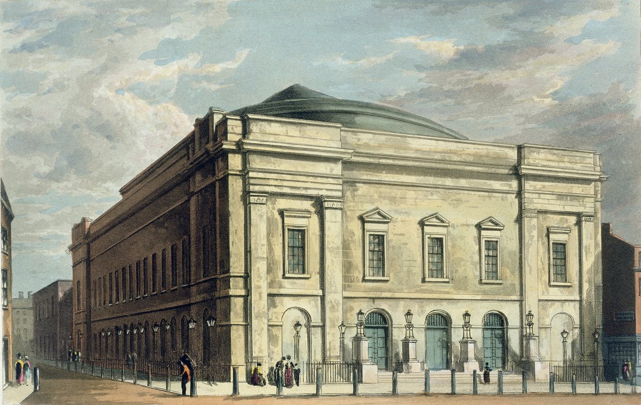皇家剧院，Drury Lane，伦敦，由Benjamin Wyatt于1812年，1826年设计 作者 丹尼尔·哈维尔