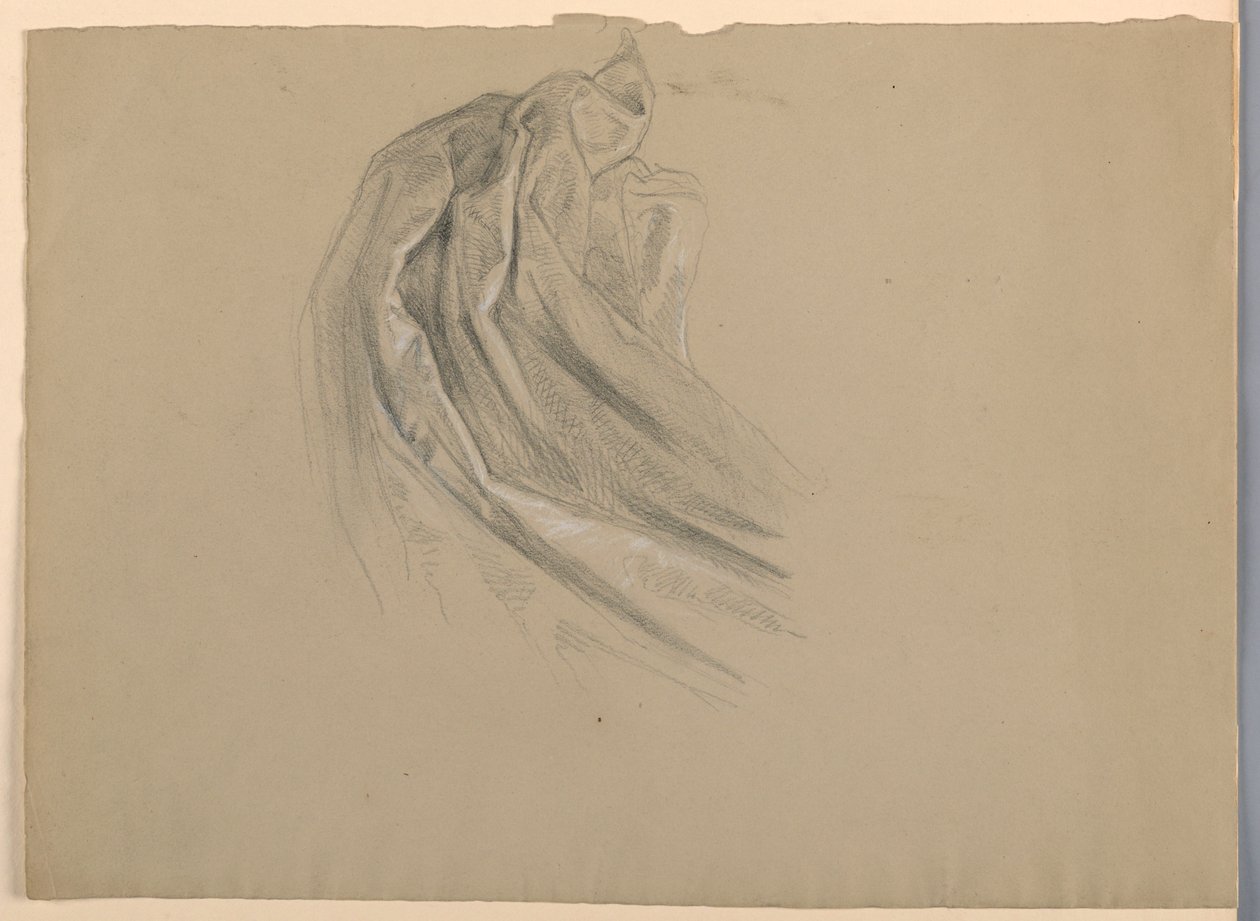 素描，"A Magdalen "研究，D，1852 年 作者 丹尼尔·亨廷顿