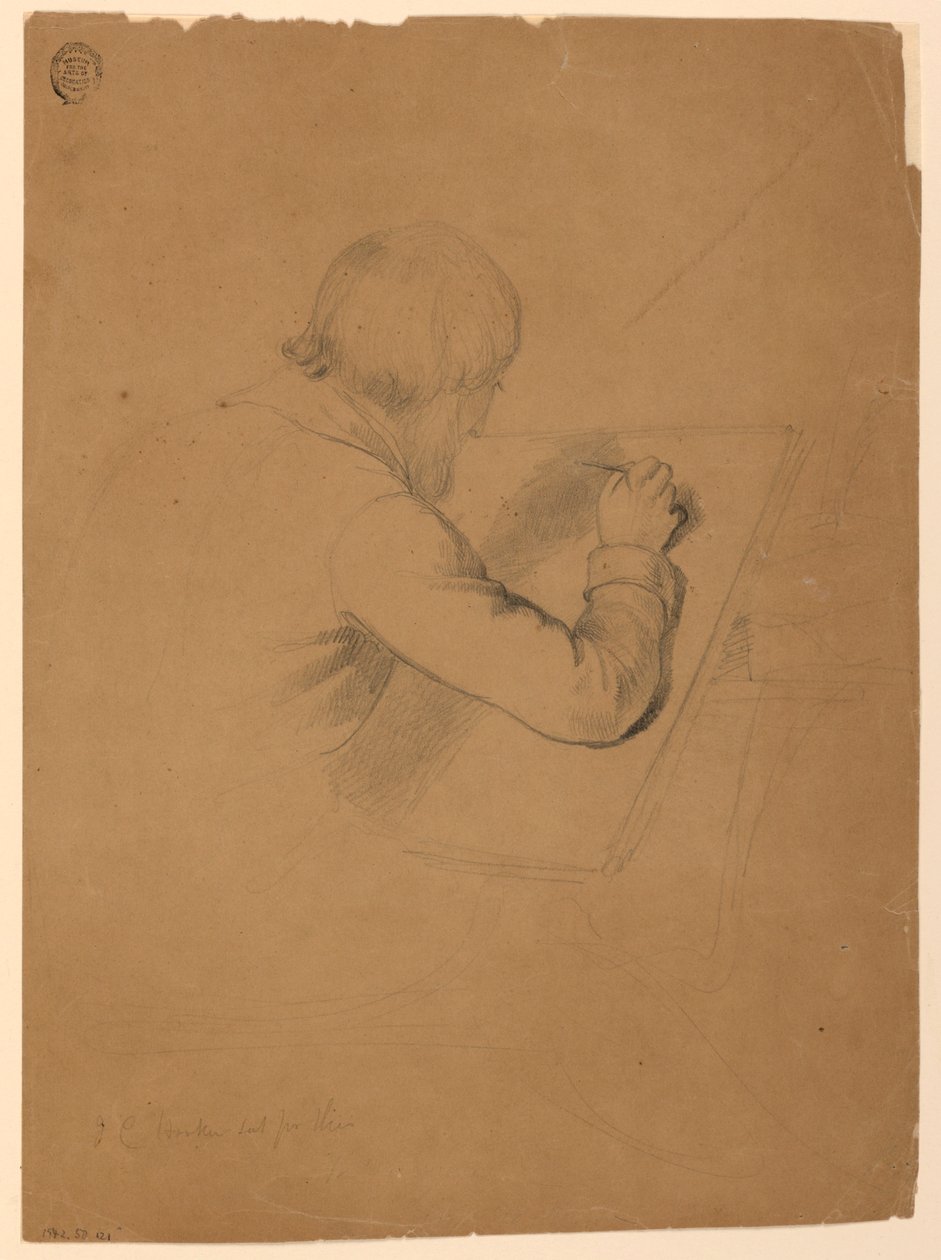 绘画，"病人的圣餐 "研究，1844-45 年 作者 丹尼尔·亨廷顿