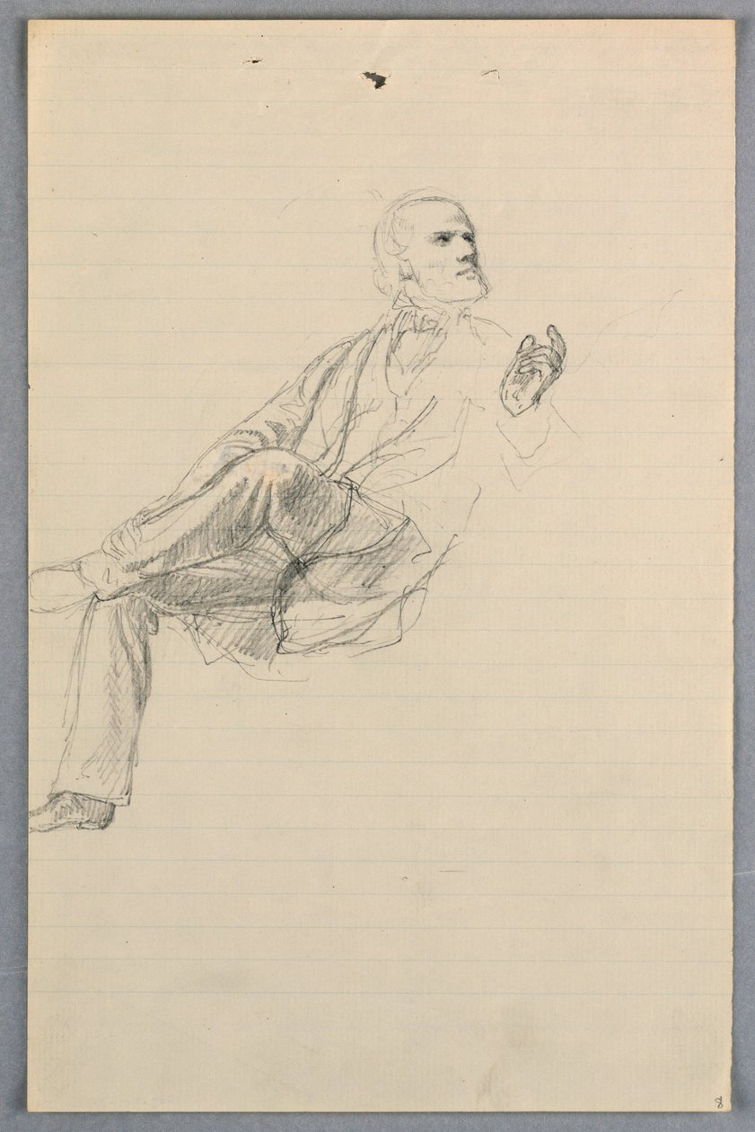 素描，"科学小组 "研究，1858 年 作者 丹尼尔·亨廷顿
