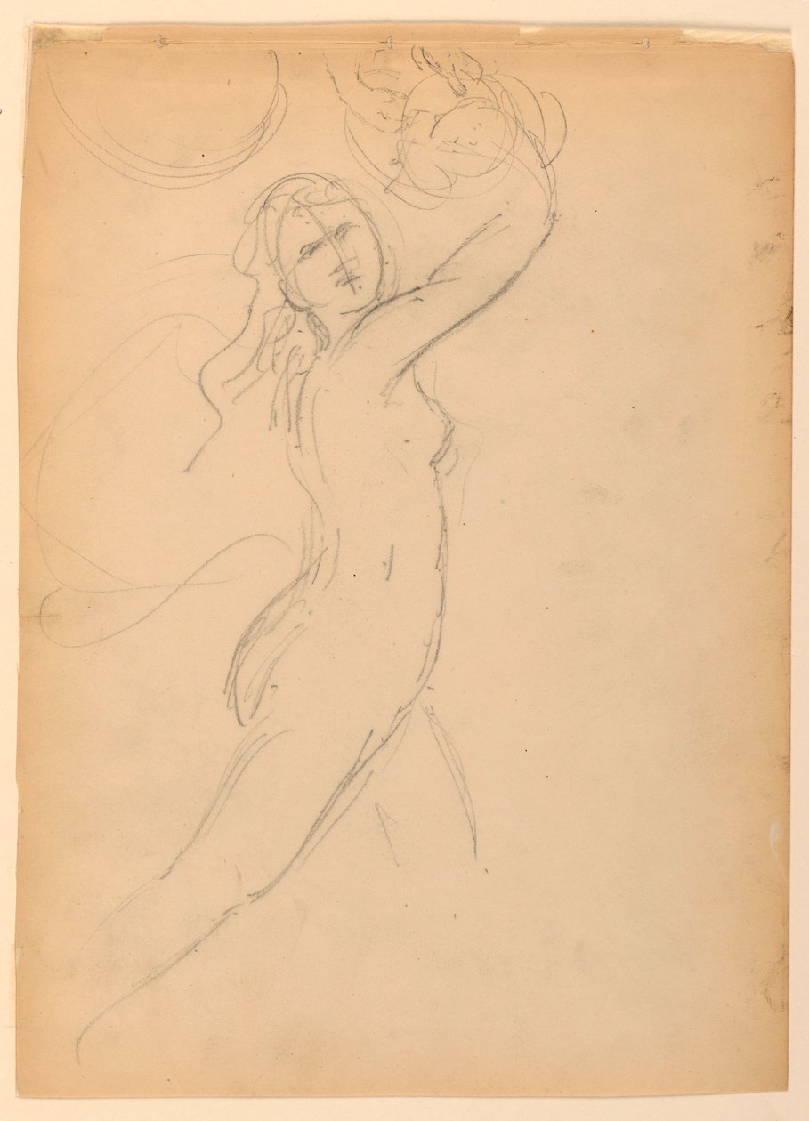 素描，《国家 Ac》研究，1887 年 作者 丹尼尔·亨廷顿