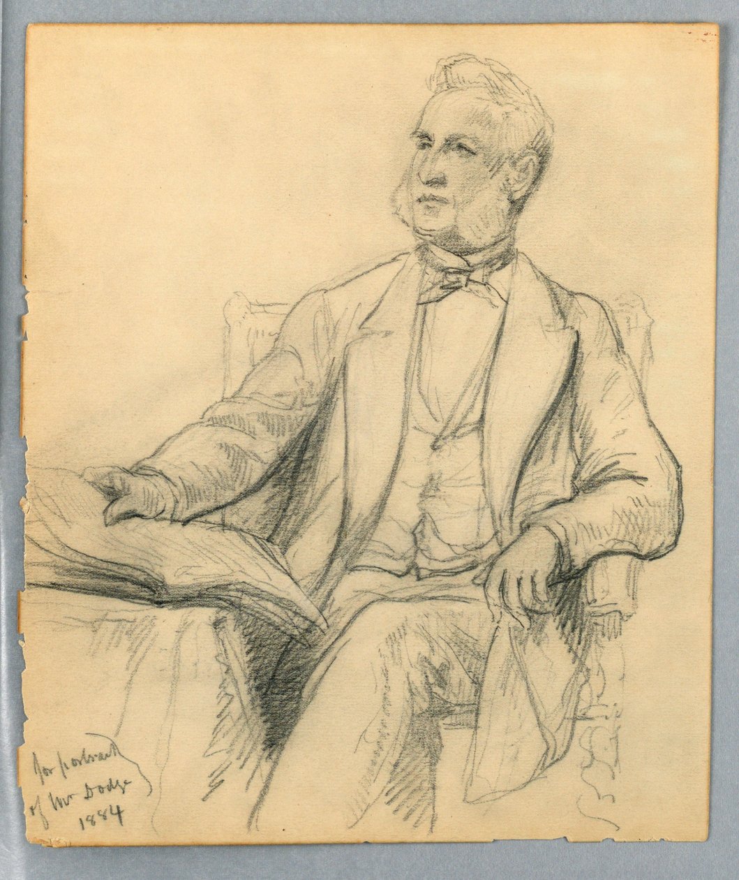 绘图，威廉-道奇（William E. Dodge），1884 年，坐姿 作者 丹尼尔·亨廷顿