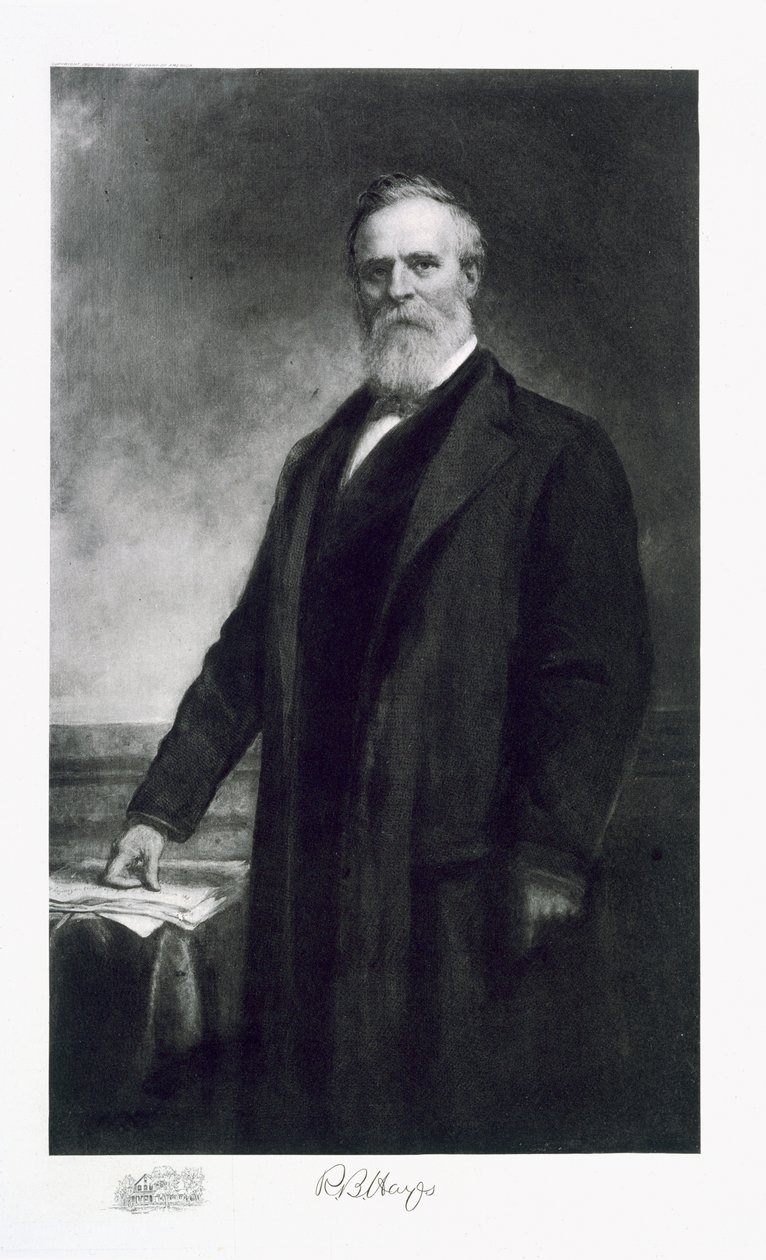 Rutherford B. Hayes，美利坚合众国第19任总统，酒吧。 1901年（照相凹版） 作者 丹尼尔·亨廷顿