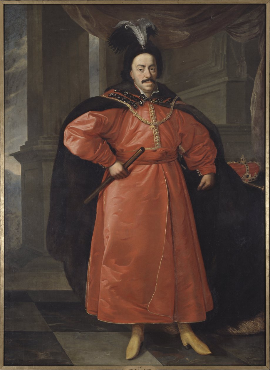 Jean II Casimir Vasa, roi de Pologne et grand duc de Lituanie - Portrait of John II Casimir Vasa (1609-1672), King of Poland, by Schultz, Daniel, the Younger (1615-1683). Oil on canvas. Dimension : 210x154 cm. Nationalmuseum Stockholm 作者 丹尼尔·杰兹·舒尔茨（Daniel Jerzy Schultz）