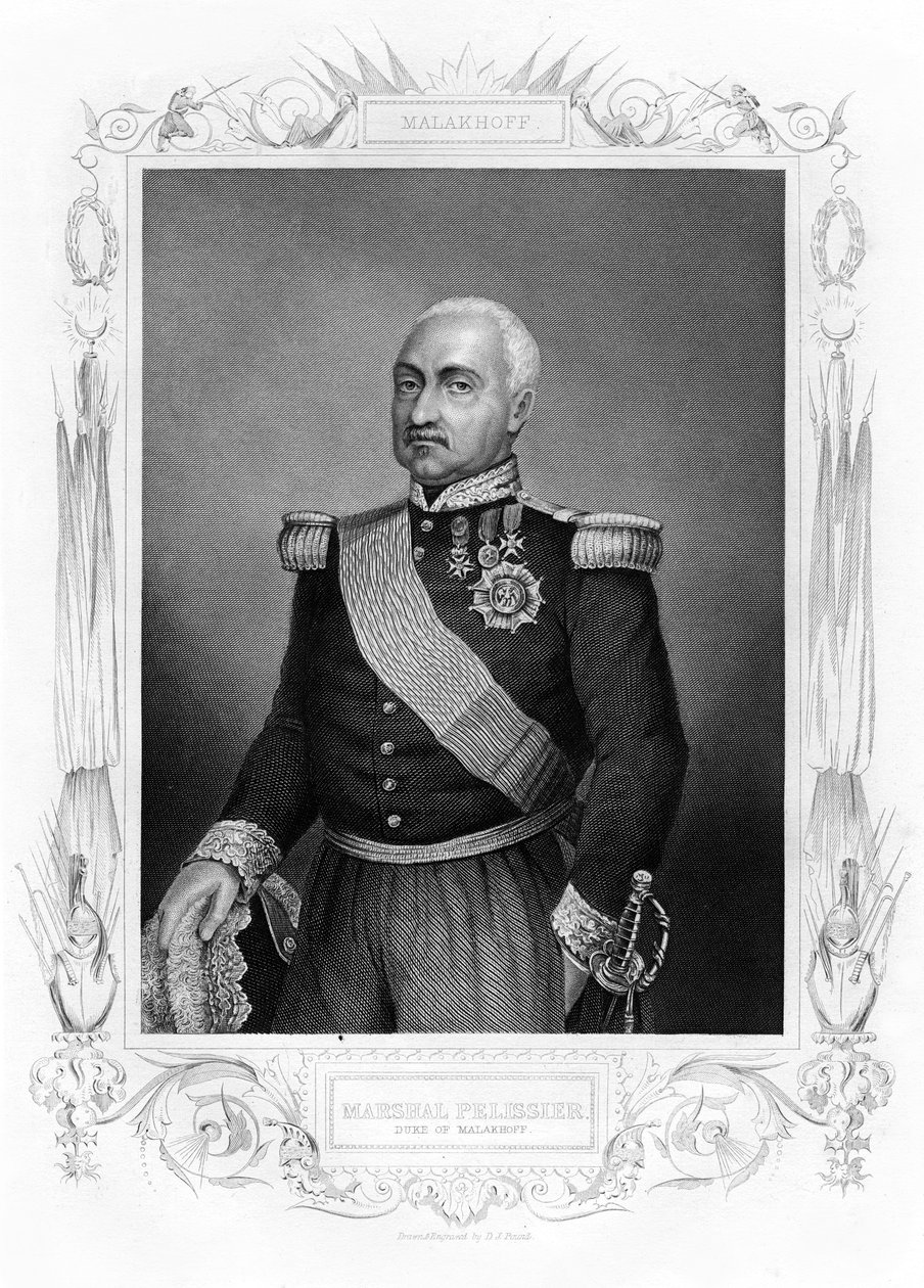 志趣相投的让·雅克·佩里西耶（Jean Jacques Pelissier），十九世纪法国元帅马拉科夫（Malakoff）公爵。 作者 丹尼尔·约翰·庞德