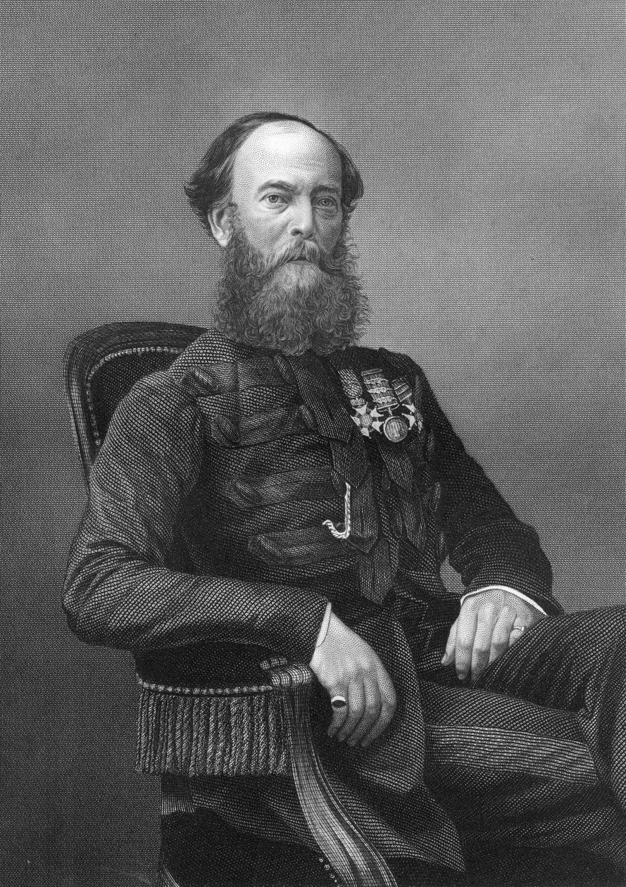 英国士兵布朗里格上校，1857年。 作者 丹尼尔·约翰·庞德