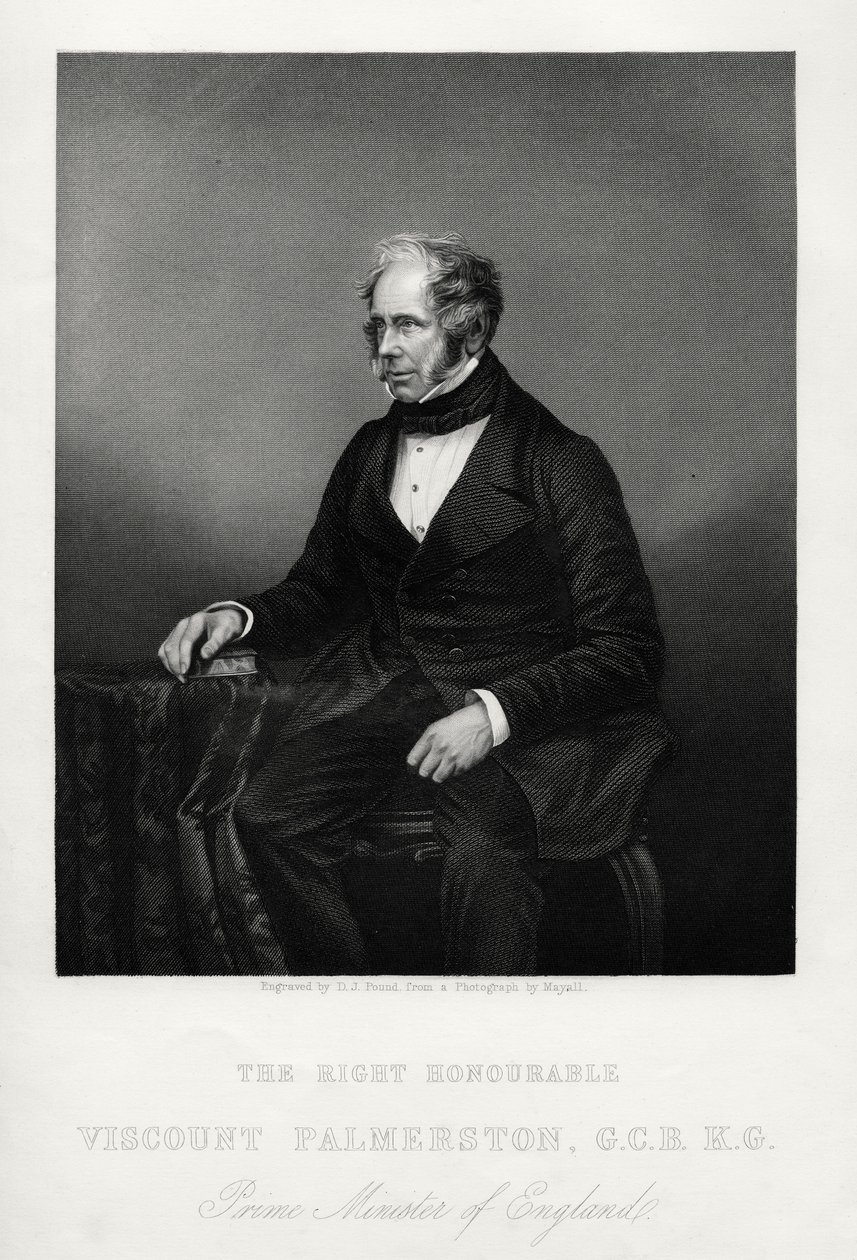 亨利·约翰·邓普（Henry John Temple），第三政治官帕默斯顿，英国政治家，约1880年 作者 丹尼尔·约翰·庞德