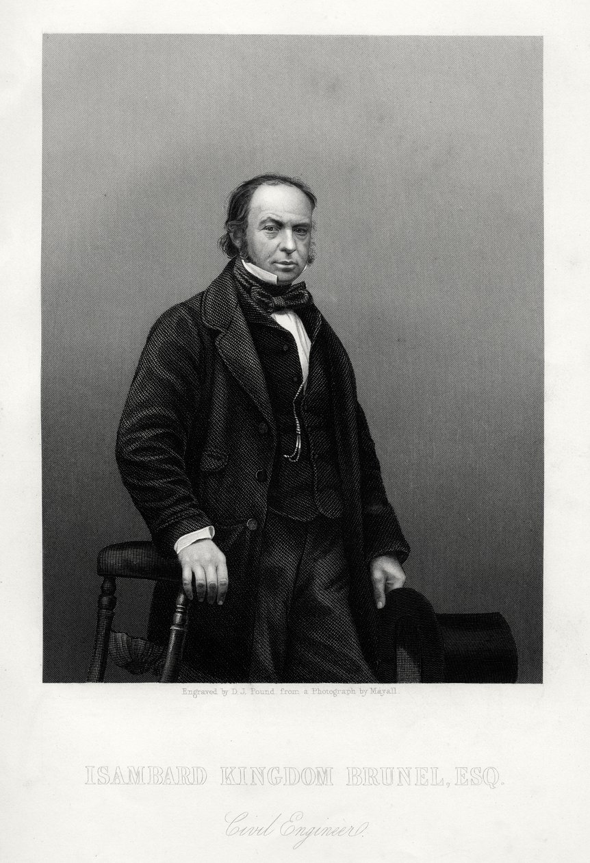 Isambard Kingdom Brunel，英国工程师，c1880。 作者 丹尼尔·约翰·庞德