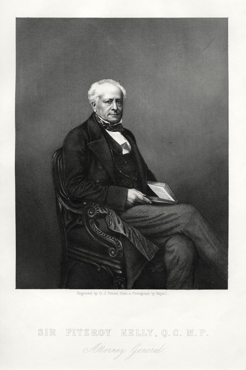 英国法官Fitzroy Kelly爵士，c1880 作者 丹尼尔·约翰·庞德