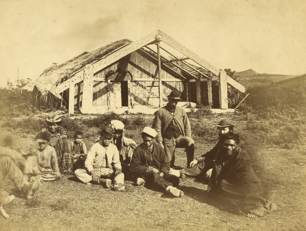 Kowitis Rununga House，Waioneo，Bay of Islands，c.1870（蛋白打印） 作者 丹尼尔·路易斯·蒙迪