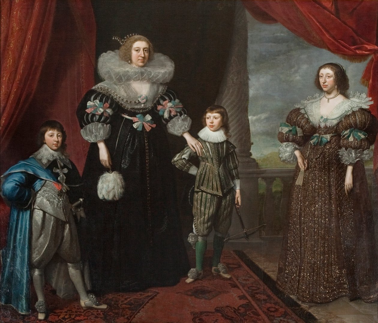 Christian Bruce, Countess of Devonshire, and her children, c. 1629 (oil on canvas) 作者 丹尼尔·迈滕斯