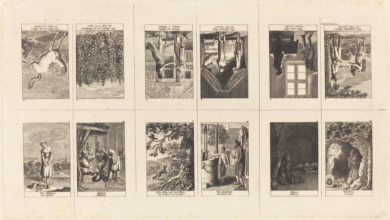Gellert、Gleim、Hagedorn、Lichtwer和Pfeffel的寓言和故事的插图 作者 丹尼尔·尼古拉斯·肖多维奇