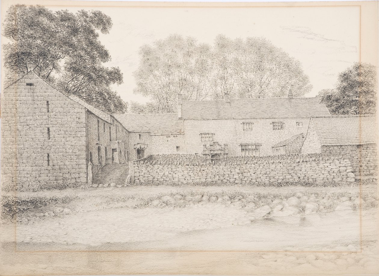 Merton Hall，Appleby，c.1916（卡上的炭笔和铅笔） 作者 丹尼尔·奥利佛（Daniel Oliver）