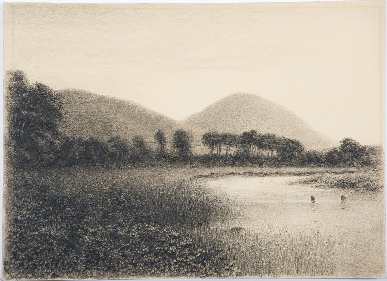 Yeavering Bell，Northumberland，c.1916（铅笔和纸张上的wc） 作者 丹尼尔·奥利佛（Daniel Oliver）