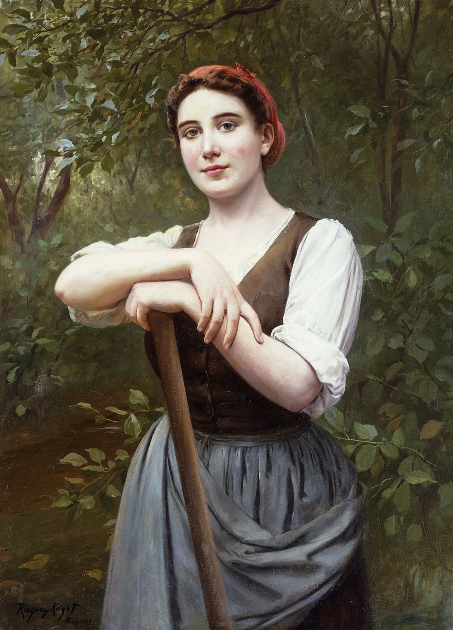 农民女孩，1889年 作者 丹尼尔·李奇微骑士
