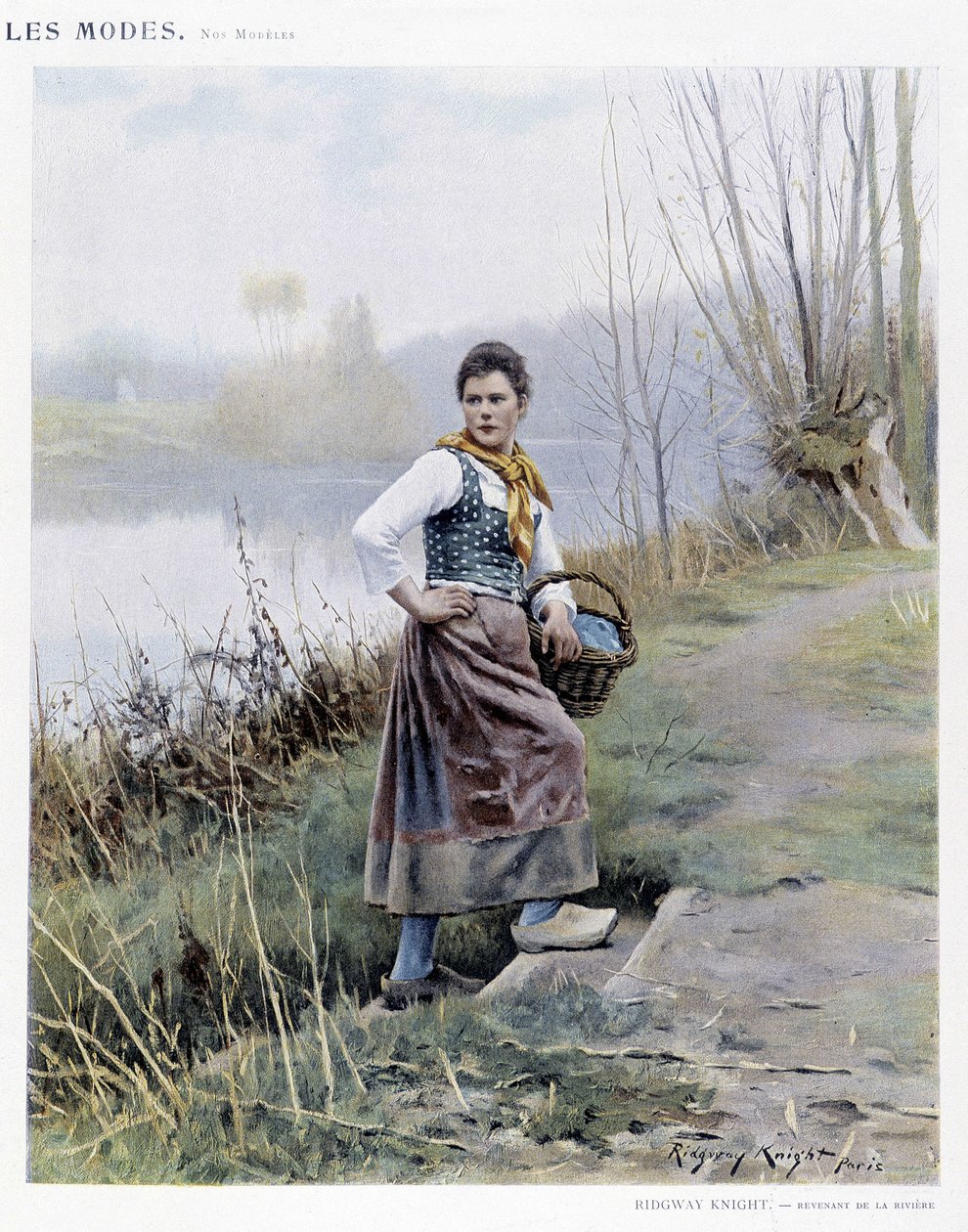 从河边回来的女人 作者：R. Knight, 约1905年 作者 丹尼尔·李奇微骑士