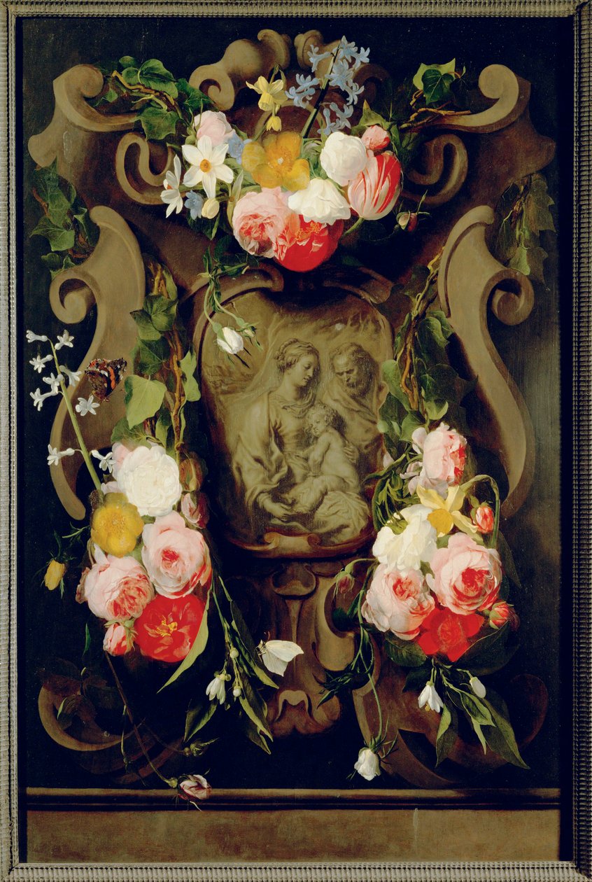 圣家静物（橡木油彩） 作者 丹尼尔·塞格斯