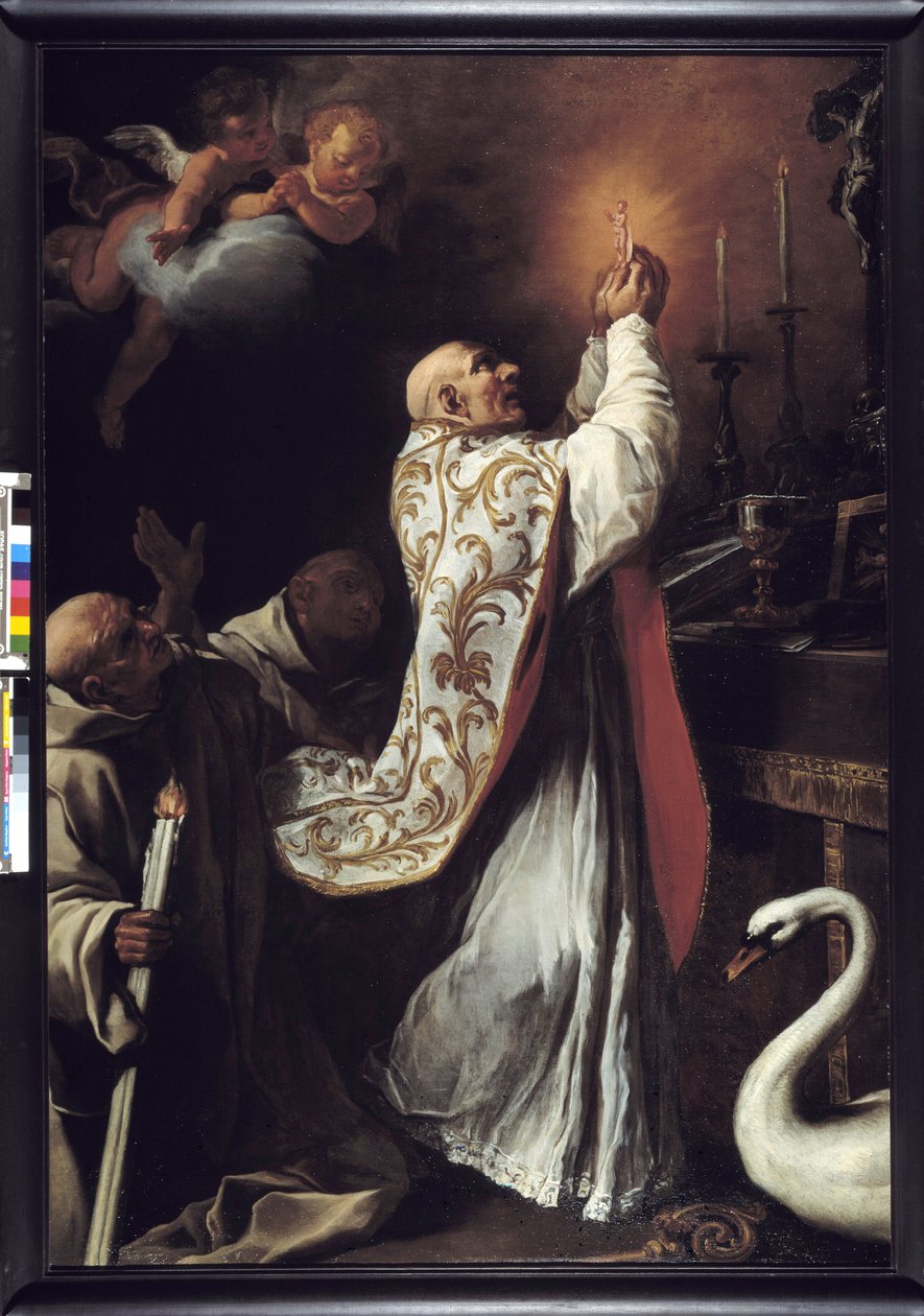 Saint Hugues celebrating the Holy Sacrifice of Mass (oil on canvas) 作者 丹尼尔·塞特