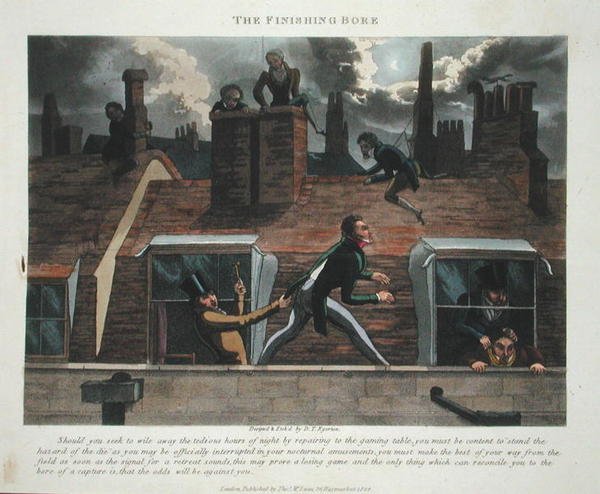 完成的孔，来自《时尚的孔，或高级生活中的冷却器，彼得-奎兹》，1824年出版（手绘水印）。 作者 丹尼尔·托马斯·埃格顿